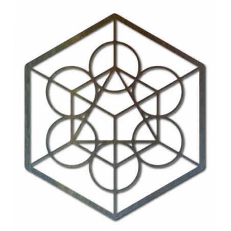 Fából készült geometriai festmény a betakarítás falán