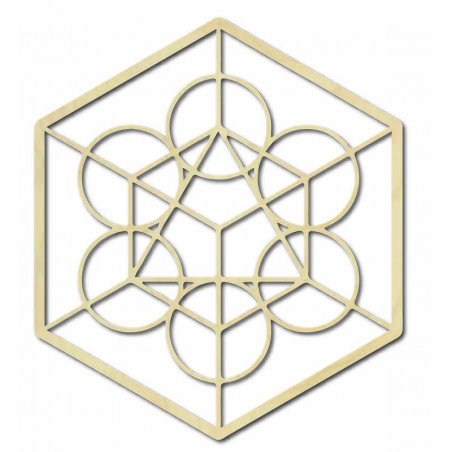 Fából készült geometriai festmény a betakarítás falán