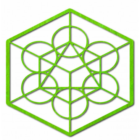 Fából készült geometriai festmény a betakarítás falán