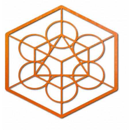 Fából készült geometriai festmény a betakarítás falán