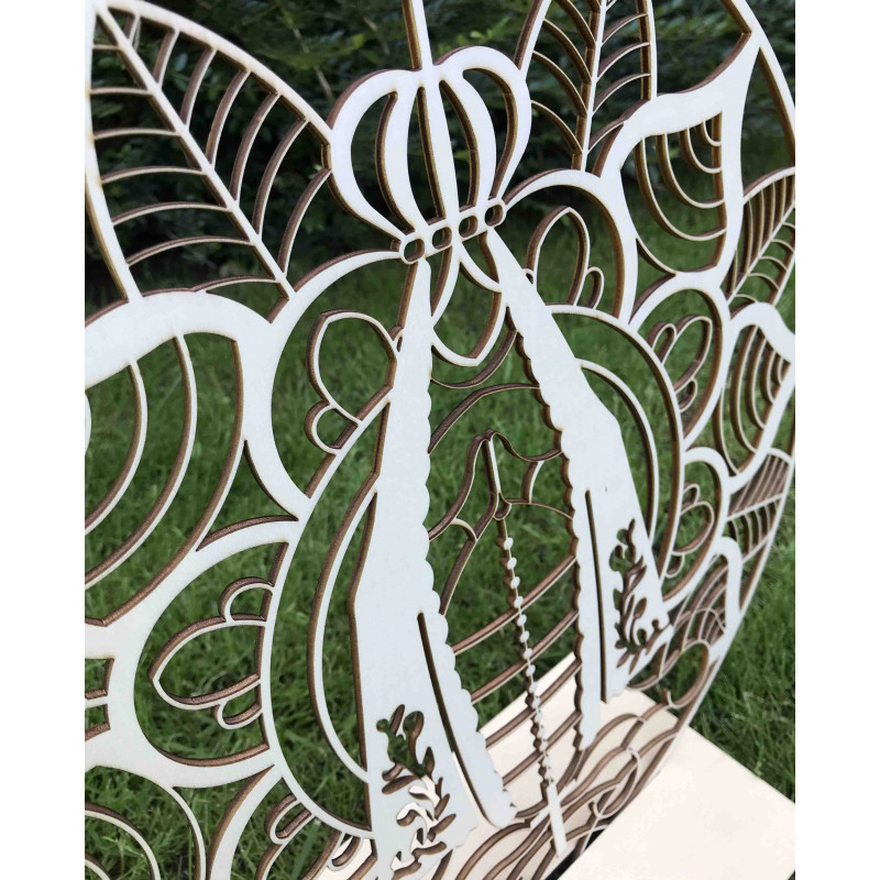 Fából készült dekoratív falikép természetes...