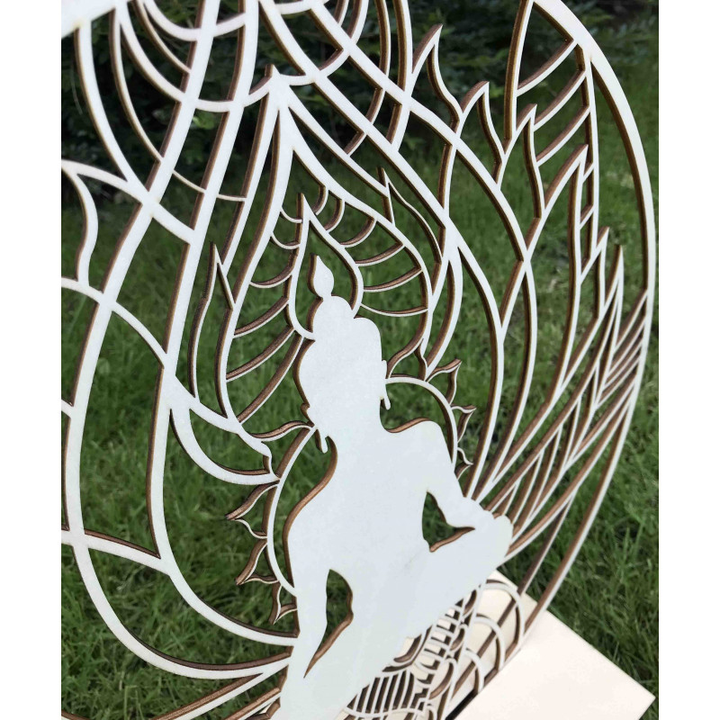 Falfestmény mandala és Buddha - SZOBA