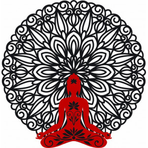 3D falfestmény Buddha mandalában 50, 70, 90 cm 2