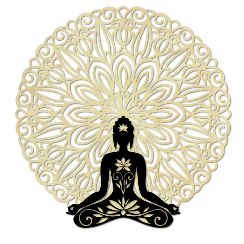 3D falfestmény Buddha mandalában 50, 70, 90 cm