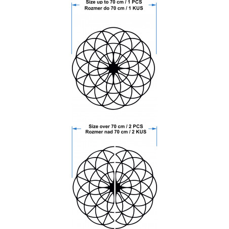 Varázslatos fa mandala a falon - Körök I átmérője FI 50, 60, 70, 80, 90 cm