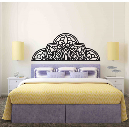 Fából készült falfestmény fél mandala - BOHEMIA