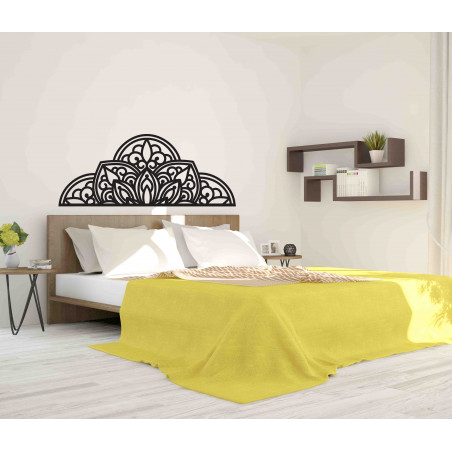 Fából készült falfestmény fél mandala - BOHEMIA