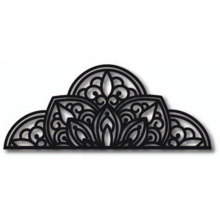 Fából készült falfestmény fél mandala - BOHEMIA