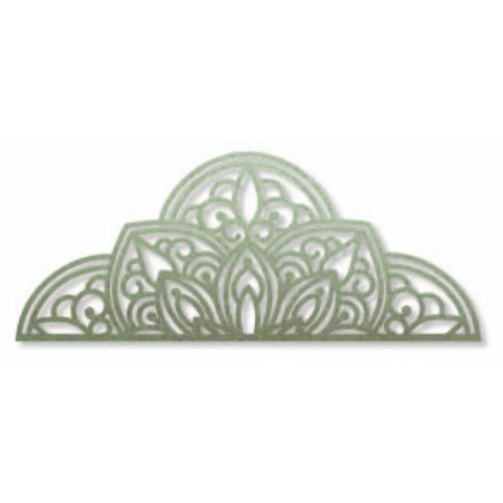 Fából készült falfestmény fél mandala - BOHEMIA