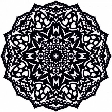 Fából készült mandala a falon - CIRCEL