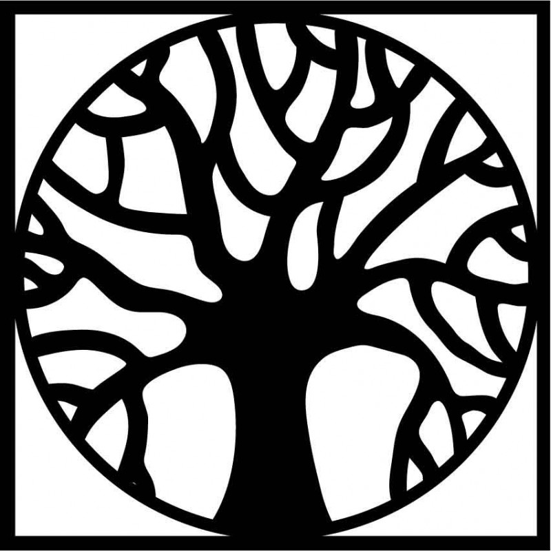 Fából készült falikép egy fáról körben - POCCITT