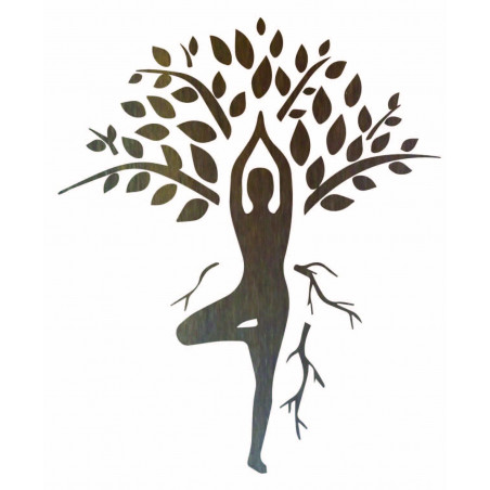 Falfestmény jógi és fa - HARMÓNIA