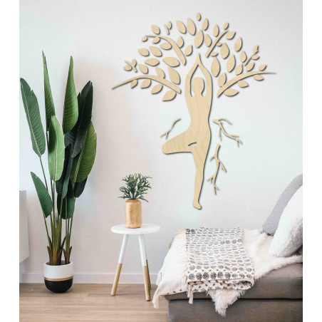 Falfestmény jógi és fa - HARMÓNIA