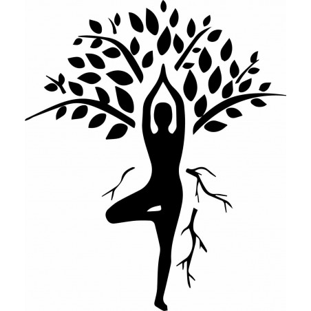 Falfestmény jógi és fa - HARMÓNIA