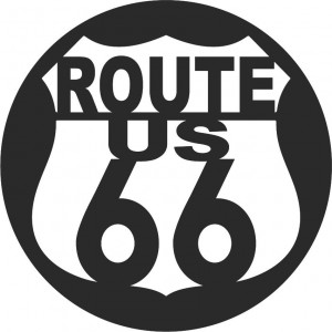 Fából készült falikép U.S. ROUTE 66 2