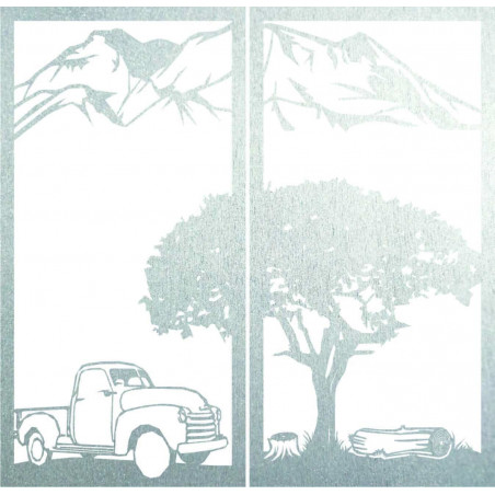 Faragott kétrészes falfestmény természettel - BULISA