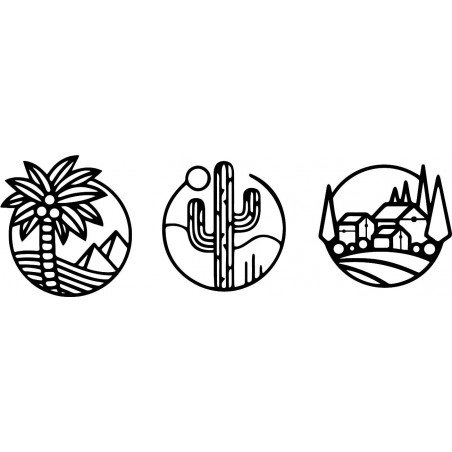 Háromrészes falfestmény, Szahara - ARAHSA