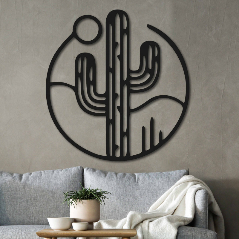 Fából készült kép a kaktusz falán, a nappal - NIAMEY | SENTOP