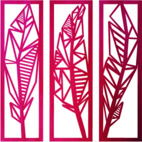 Modern háromrészes festmény Banánlevelek - MUSACEAE