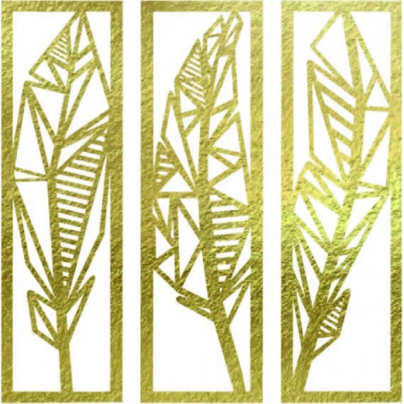Modern háromrészes festmény Banánlevelek - MUSACEAE