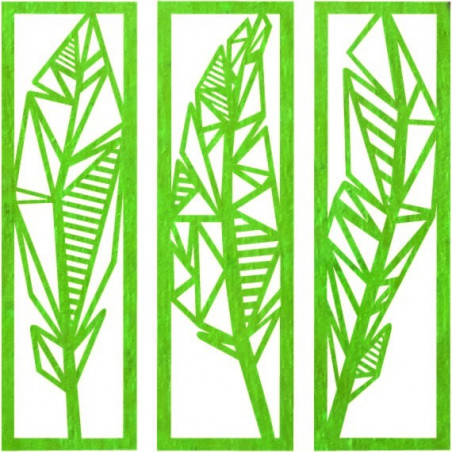 Modern háromrészes festmény Banánlevelek - MUSACEAE