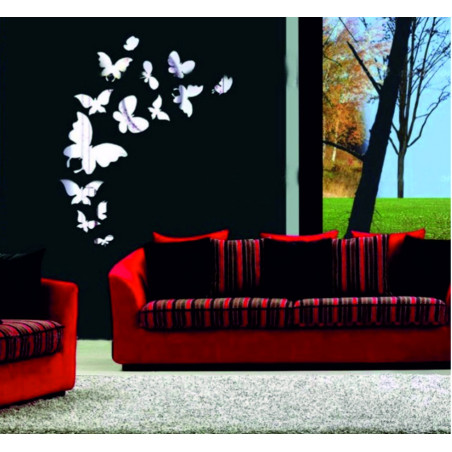 Dekoratív tükrök. Tükör falmatrica, képként vagy dekorációként, 3d akril matrica