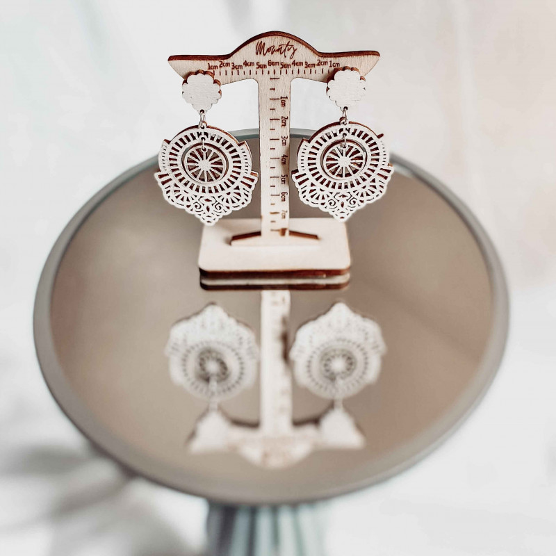 Fából készült lógó fülbevaló AVENTIS - MONATY |...