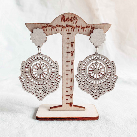 Fából készült lógó fülbevaló AVENTIS - MONATY | SENTOP