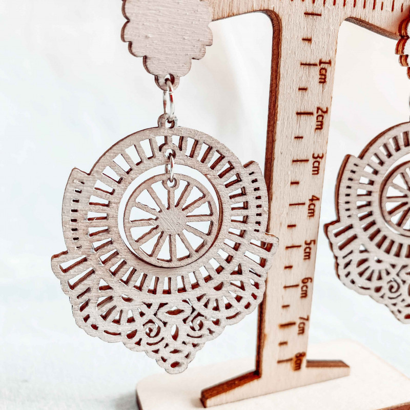 Fából készült lógó fülbevaló AVENTIS - MONATY |...