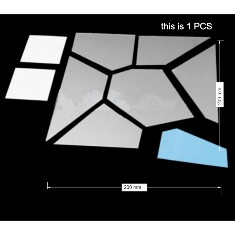 Dekoratív tükrök. Tükörmatricák falra, képként vagy dekorációként, 3D akrilmatrica