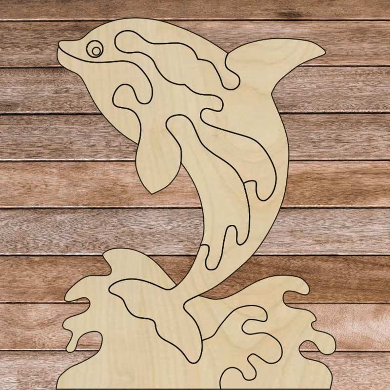 Montessori fa érzékszervi segédeszköz - Delfin...