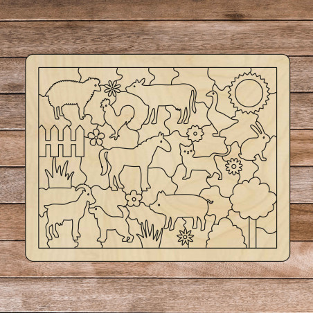 Montessori fa érzékszervi segédeszköz - Haszonállatok | SENTOP H018 Nyár