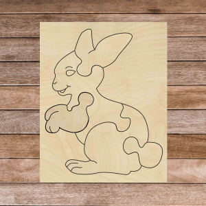 Fa montessori oktatási puzzle - Nyuszi | SENTOP H020 Nyár 2