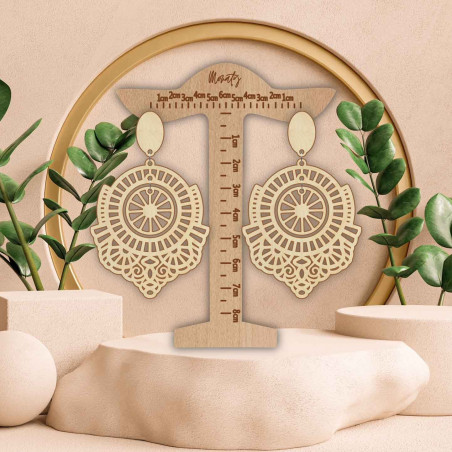 Fából készült lógó fülbevaló AVENTIS - MONATY | SENTOP