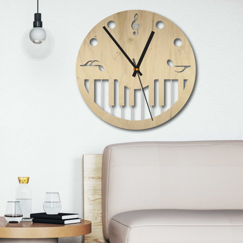 Wall Clock kotta és zongora - HORTO