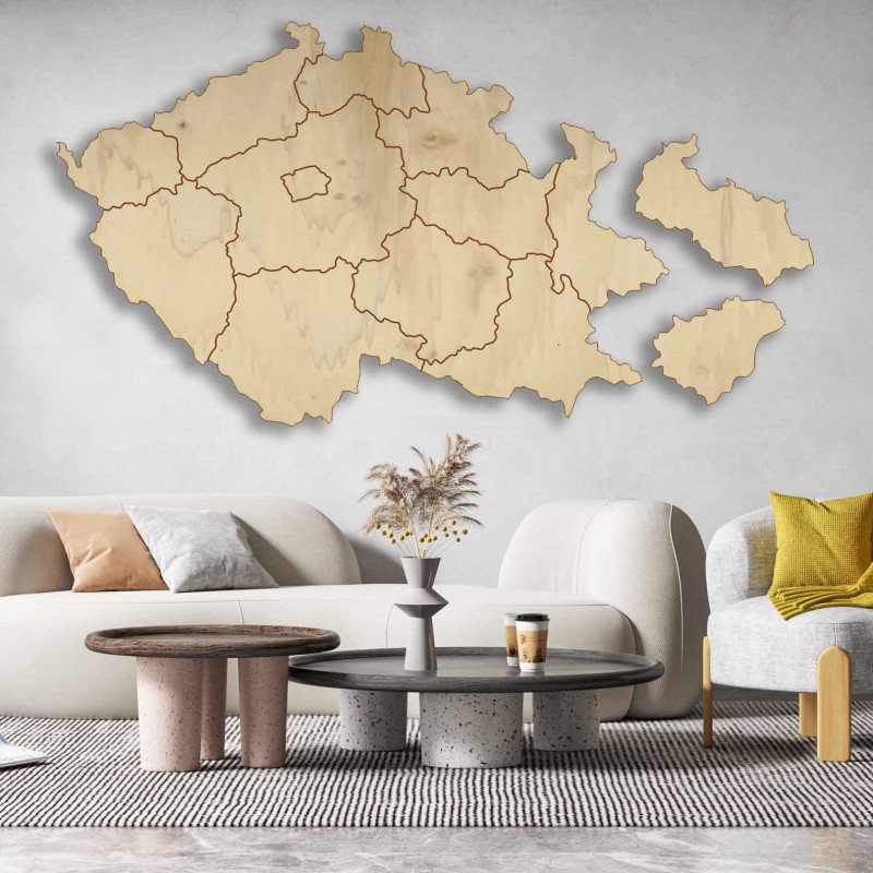 Puzzle fa falitérkép Csehország