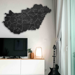 Magyarország fából készült falitérkép - 40 db | SENTOP M005