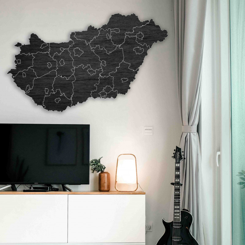 Magyarország fából készült falitérkép - 40 db | SENTOP M005