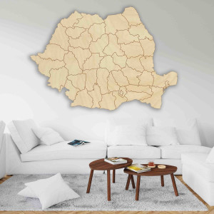 Fa térkép a falon Románia -...