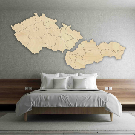 Szlovákia és Csehország fatérképe - PUZZLE