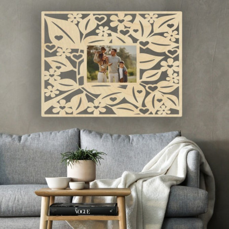 Fából készült faliképkeret - téglalap alakú - 60 x 80 cm-es méretig
