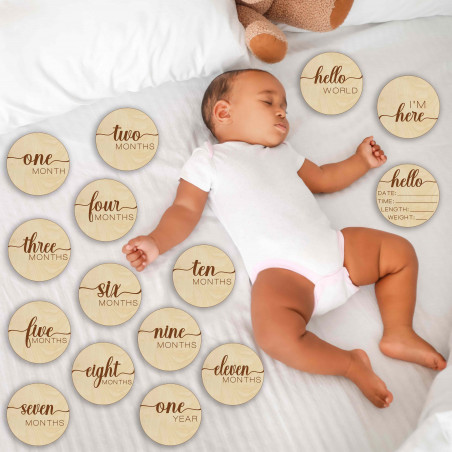 Fa mérföldkő kártyák - első év a világon angol, német, lengyel, magyar, román nyelven