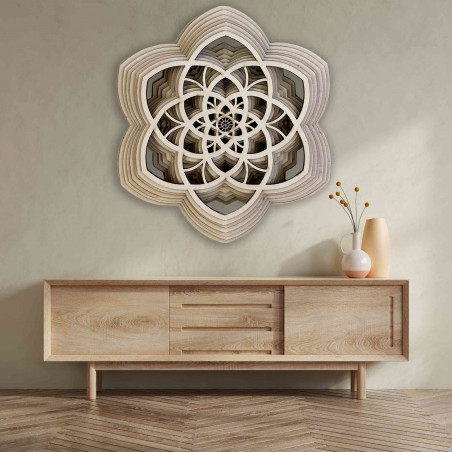 3D-s kép Sentop Mandala a béke természetes 90 x 100 cm-ig