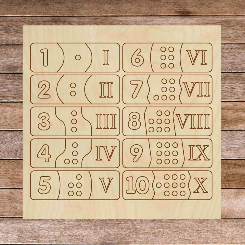 Gyermek fa kirakós játék - római számok 30 db |...
