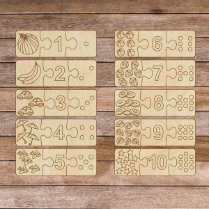 Gyerek fa kirakó - Három darabos 30 darabos kirakó | GOLBIT 2