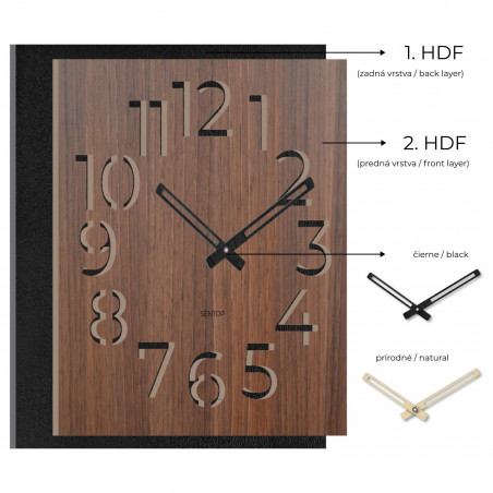 Fa falióra - Sentop | HDFK024 | wenge anya