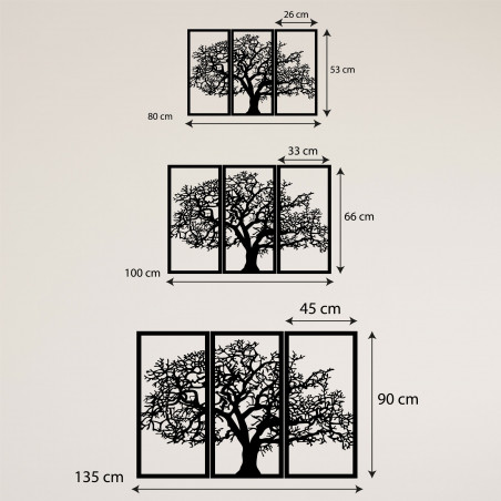Fa falikép az élet fája: 3 darabos szett