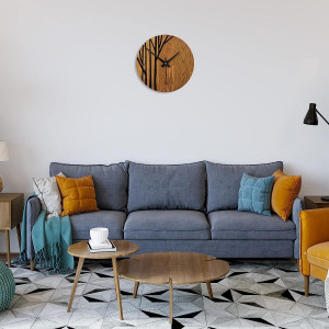 Elegáns faóra természetes faerezettel és kontrasztos mintával. 2