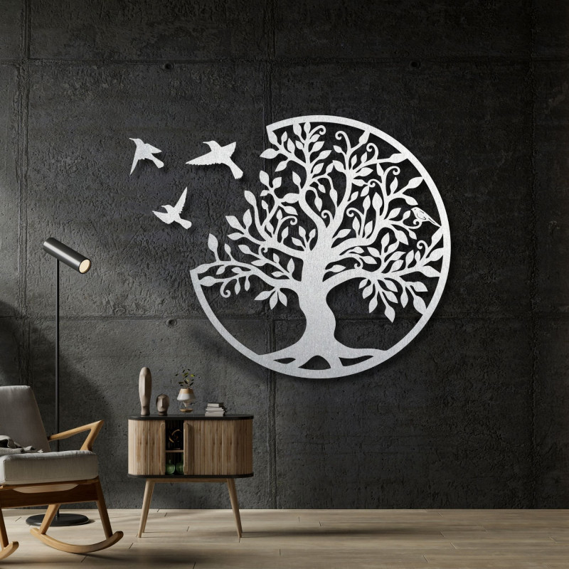 Wooden wall decoration - Tree of life with flying birds I SENTOP