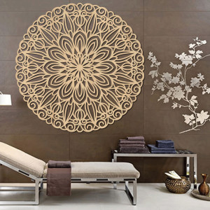 Faragott fali mandala, az idő virága - ORIN 2